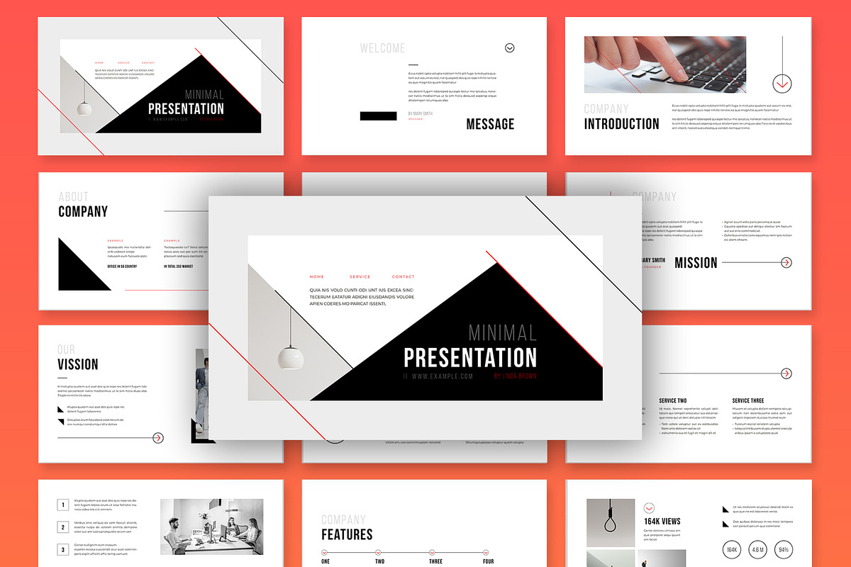 Minimal Presentation Template, a Presentation Template by MightyDesign (Photo 1 of 7)