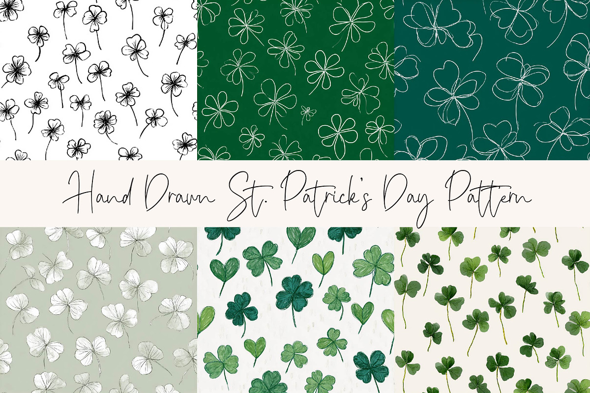 Hand Drawn St. Patrick’s Day Pattern, a Texture Illustration by DreamPrint404 (Photo 7 of 8)