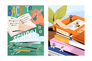 Back to school posters with books, an Education Illustration by PaperTrident (Thumbnail 2 of 3)