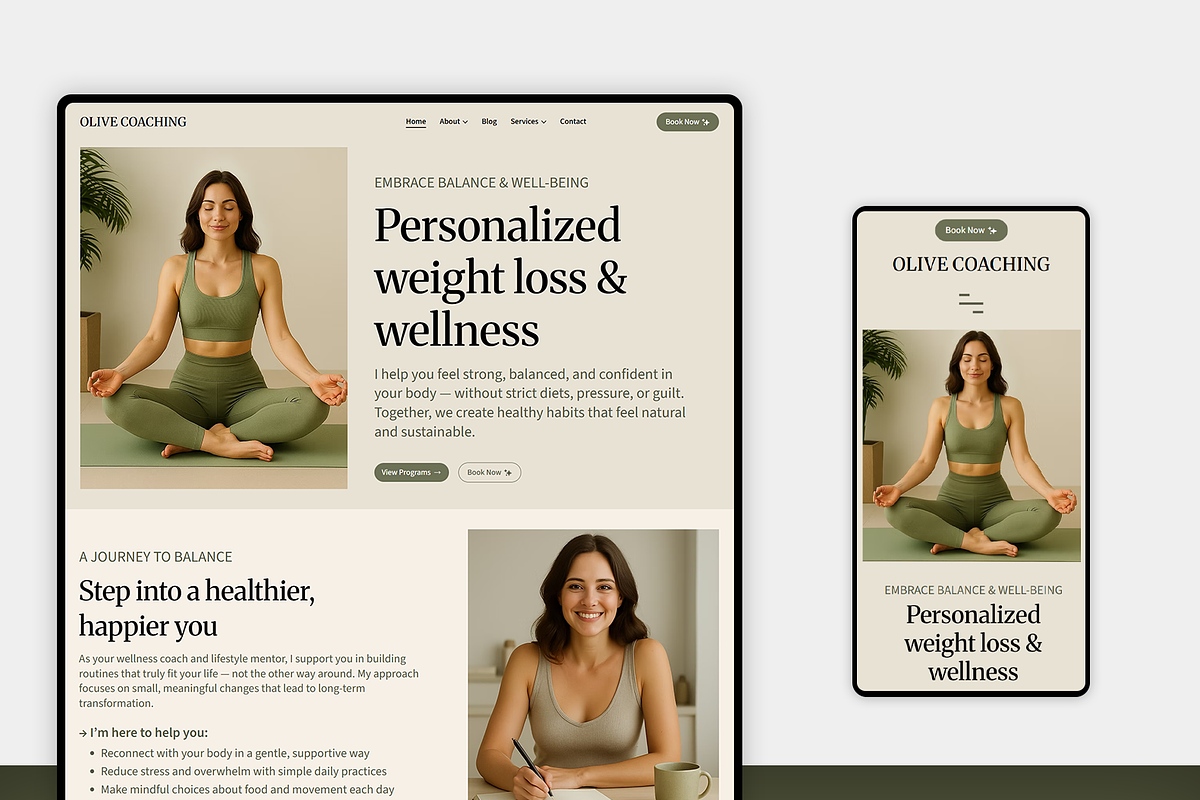Wellness & Life Coach Website, a Wix Template by Kitteeh (Photo 8 of 20)