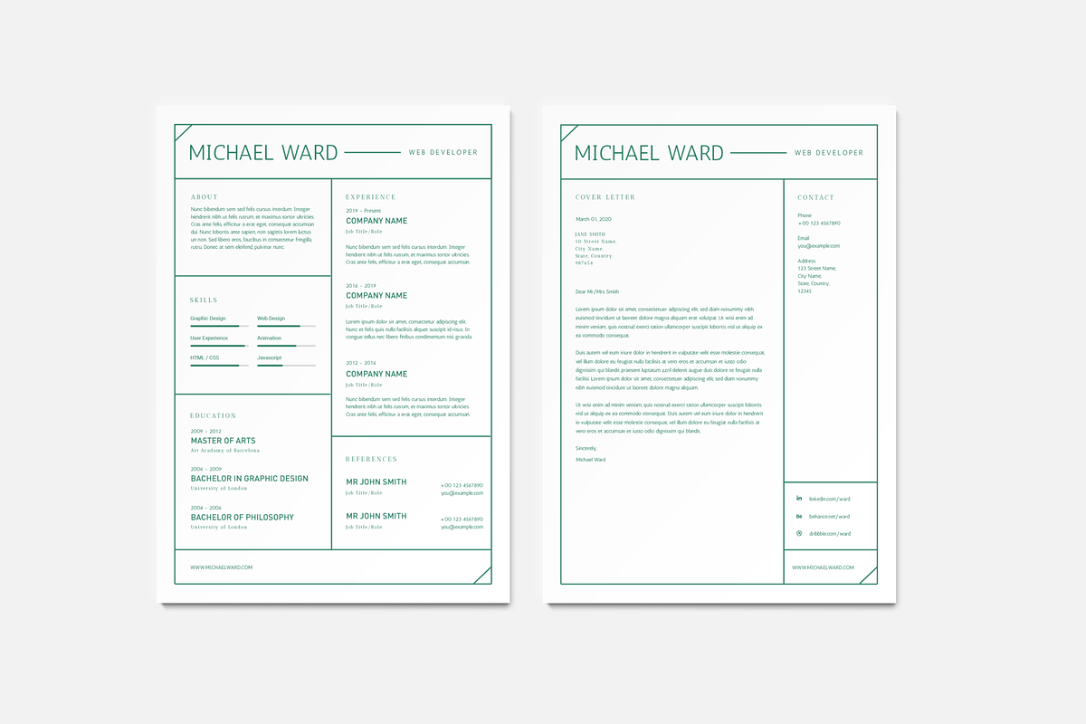 Simple Resume Template, a Resume Template by Wild Ones (Photo 5 of 5)