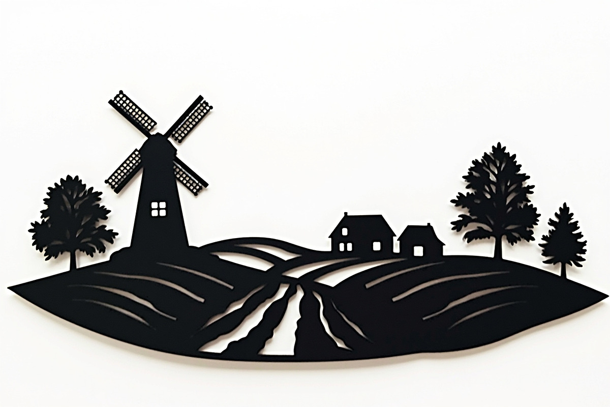 Dutch Windmill Field Set, an Illustration by jahid234 (Photo 5 of 10)