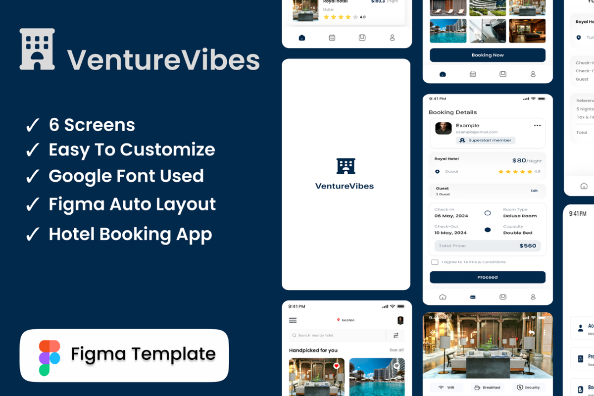 VentureVibes - Booking App Ui kit, an App Template by NextifyApps (Photo 1 of 2)