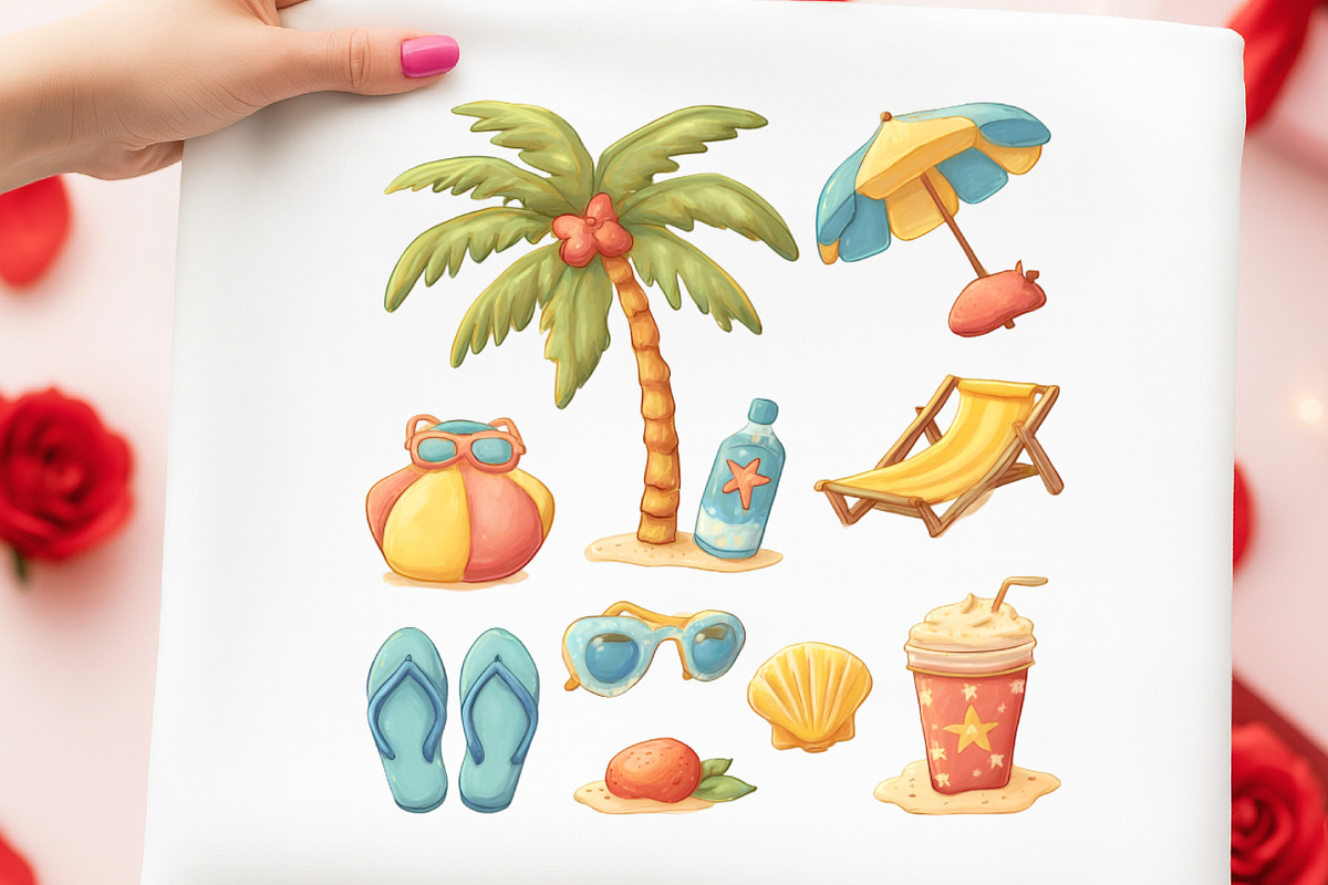 Beach Clip Art Bundle, an Illustration by Digital Artistic99 (Photo 5 of 11)