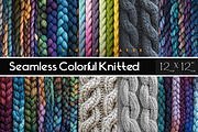 Seamless Colorful Knitted Page, a Pattern Graphic by Printable Treasure (Thumbnail 1 of 5)
