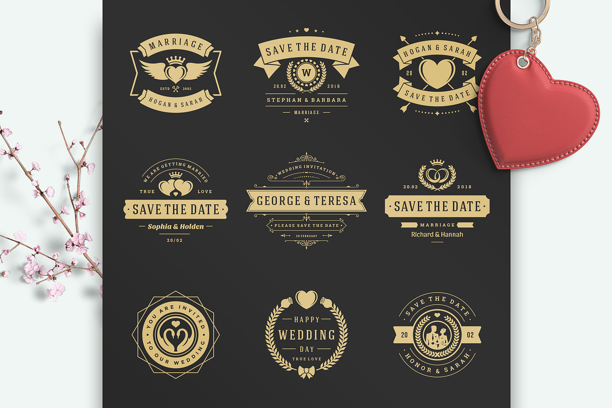 230 Wedding Overlays and Titles, an Invitation Template by Vasya Kobelev (Photo 7 of 47)