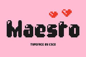 Maesto – Pixel Font, a Sans Serif Font by Craft Supply Co.