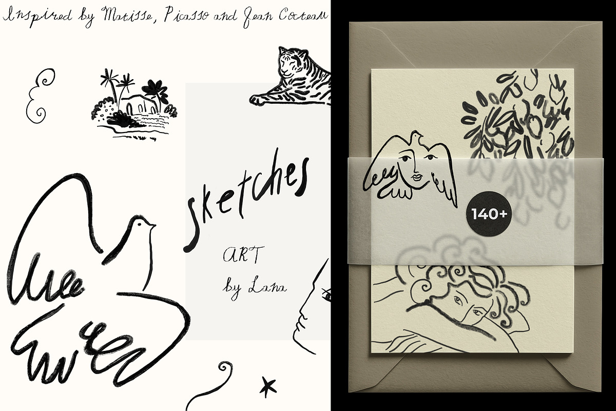 SKETCHES Line Art Drawings, a Decorative Illustration by Lana Elanor (Photo 7 of 14)