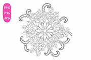 Flower Mandala: 5 Adult Coloring 3, a Poster Template by Michiru13 (Thumbnail 4 of 6)