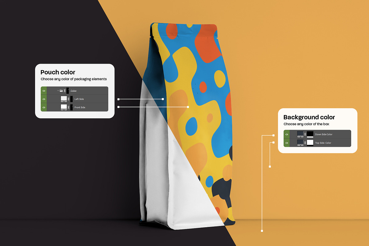 14 Coffee Bag Mockups. Side Gusset, a Packaging Mockup by Grow Design Craft Studio (Photo 4 of 6)