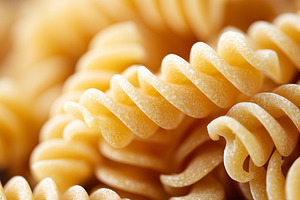 Uncooked fusilli pasta banner., a Food & Drink Photo by MistyDay