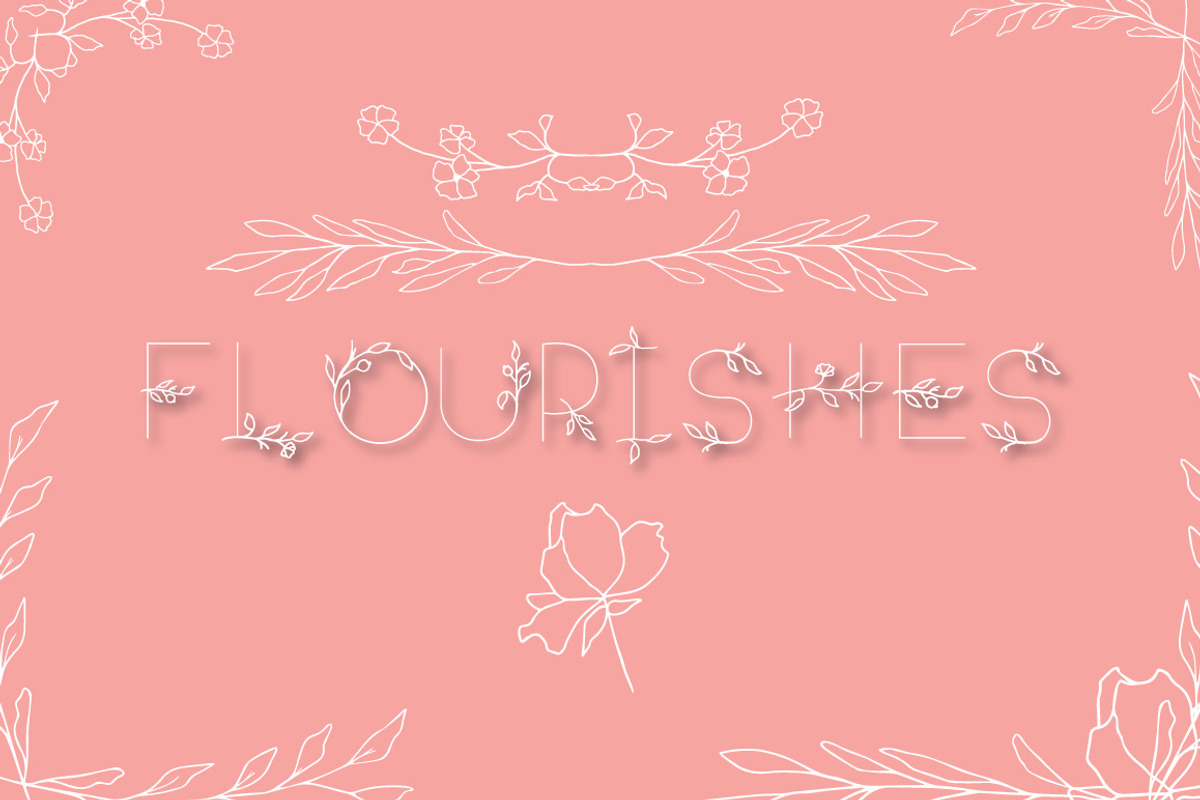 PICANTO Floral Font ( ALL CAPS ), a Font by Digital Hustler (Photo 4 of 9)