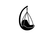 Hanging Egg Chair Silhouette Bundle, an Illustration by Designer_Momina (Thumbnail 11 of 51)