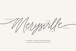 Merysville Modern Signature Font