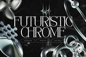 3D Futuristic Chrome Shapes