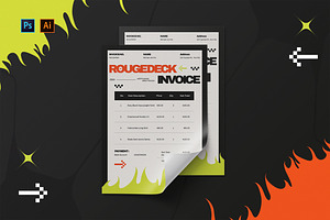 Rouge Deck - Invoice Template, a Print Template by StreaksideStd