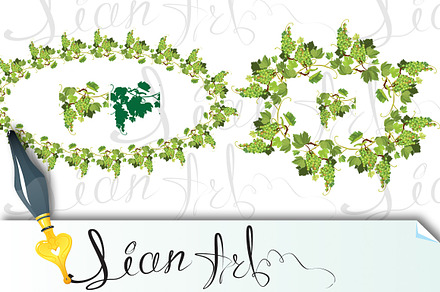 2 Oval Grapes frames