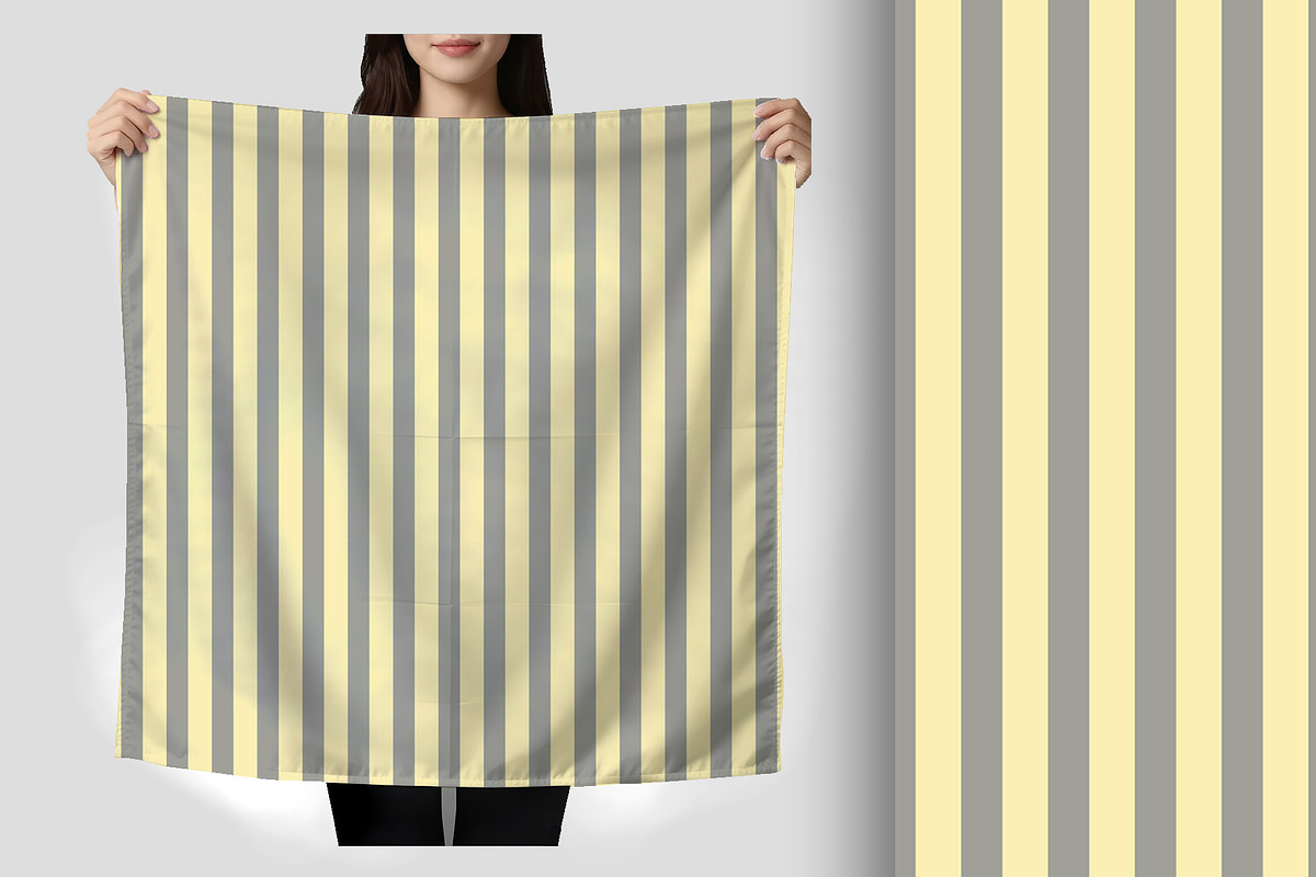 Butter Yellow and Grey Stripe 2, a Pattern Graphic by Sharon Schwalbe (Photo 3 of 6)