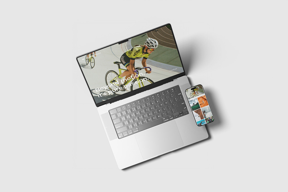 Laptop And Phone Mockup, a Wearable Device Mockup by scribrostudio (Photo 6 of 11)
