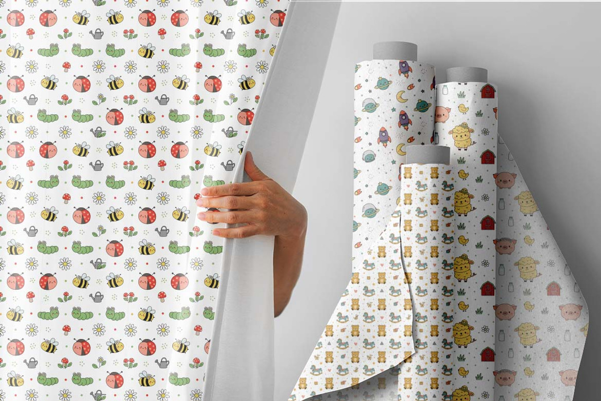 Children’s Baby Animal Patterns SVG, a Pattern Graphic by one-touch (Photo 2 of 14)