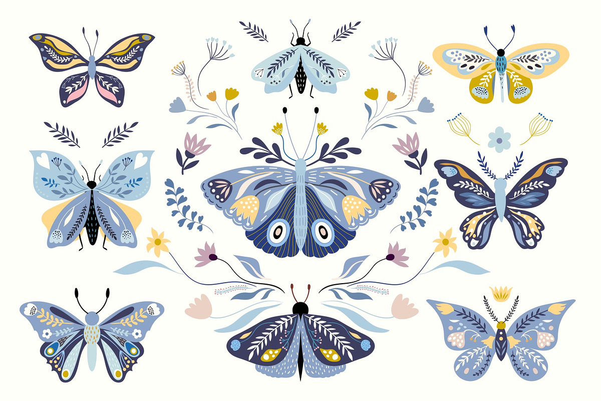 Just bloom, butterflies bundle, a Graphic by Letto studio (Photo 8 of 11)