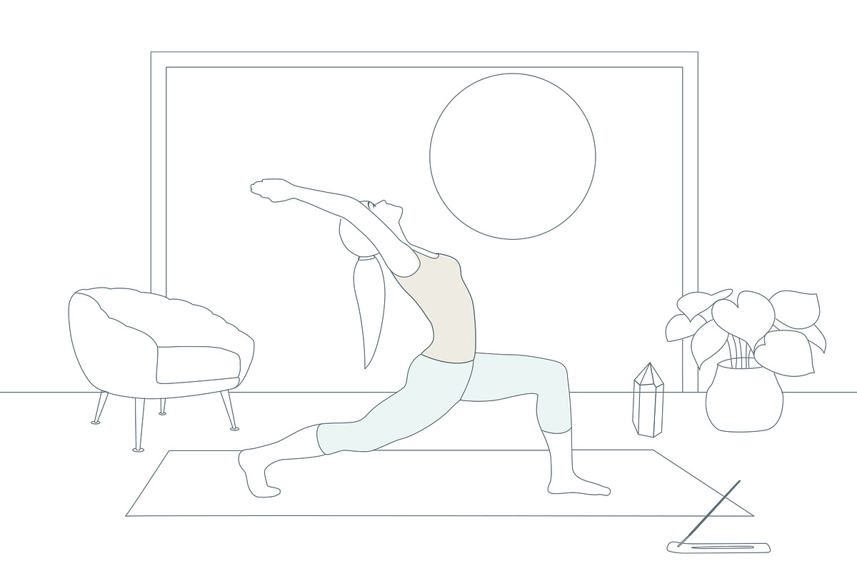 SunSalutation MoonSalutation bundle, an Illustration by Sunnyfields (Photo 7 of 9)