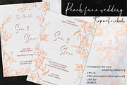 Peach fuzz wedding: Tropical orchids, a Stationery Template by MsFlaffy (Thumbnail 1 of 8)