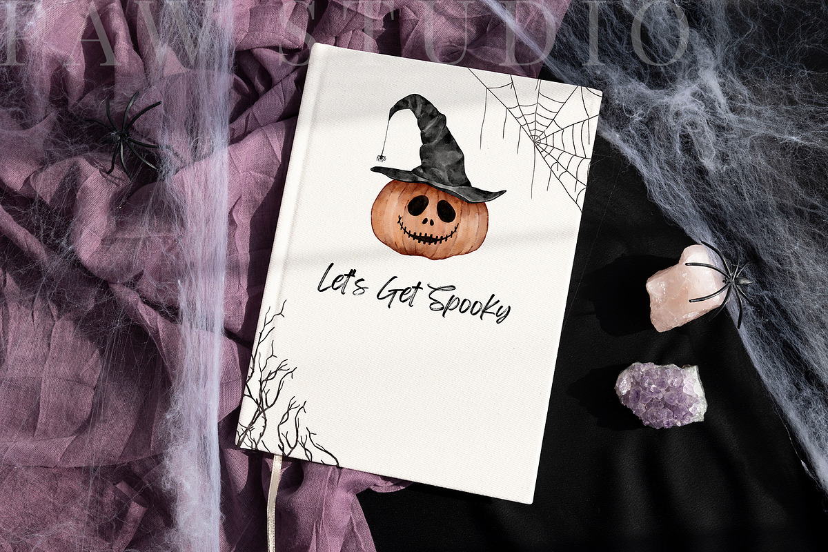 Halloween Journal Mockup Notebook, an Advertising Mockup by PawMockups (Photo 6 of 10)