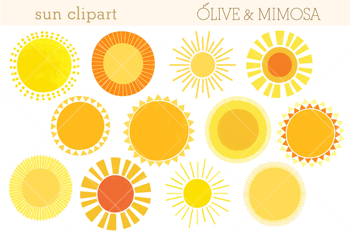Sun characters set, Sun icons, an Illustration by Olive & Mimosa (Photo 2 of 2)