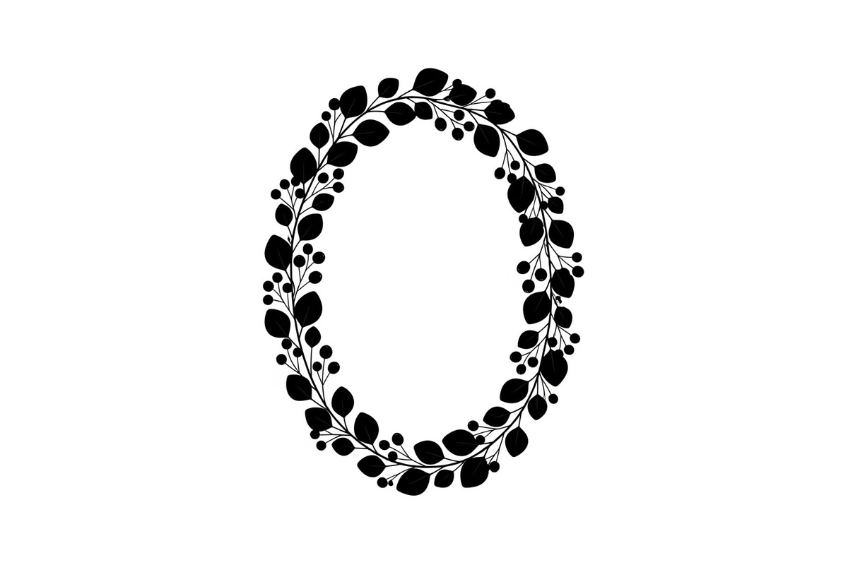 Floral Oval Wreath SVG Bundle, an Illustration by yasushie (Photo 17 of 31)