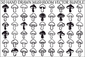 Hand Drawn Mushroom SVG Bundle, an Illustration by jahid234