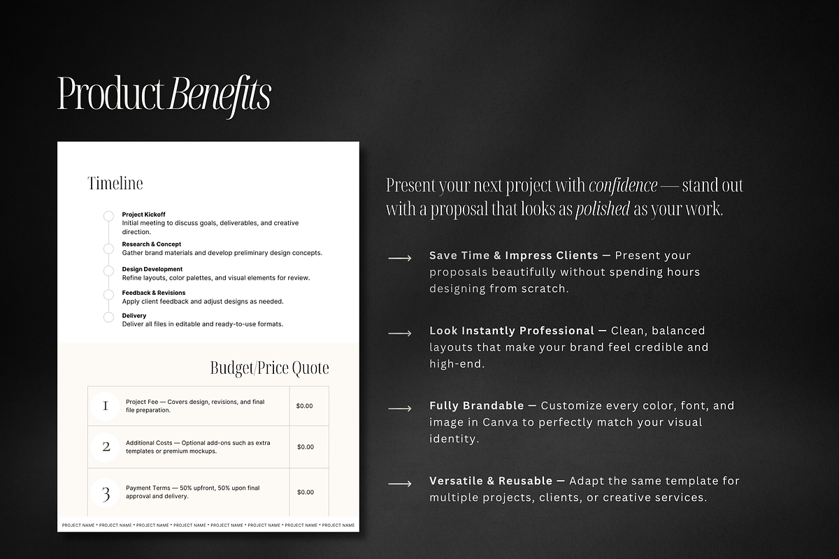 Project Proposal Canva Template preview 4