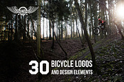 Bicycle logos and design elements, a Branding & Logo Template by Alex_Ivanov (Thumbnail 1 of 2)