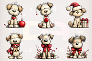 Watercolor Christmas Dog Clipart PNG, a Transportation Illustration by Digital Artistic99 (Thumbnail 2 of 8)
