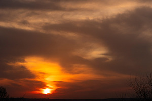 Wide dramatic sunset sky with clouds, a Nature Photo by Elena Vagengeim