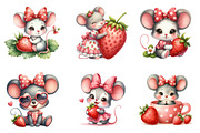 Minnie Animals Mouse Strawberry Clip, an Illustration by SinaCreation (Thumbnail 4 of 5)