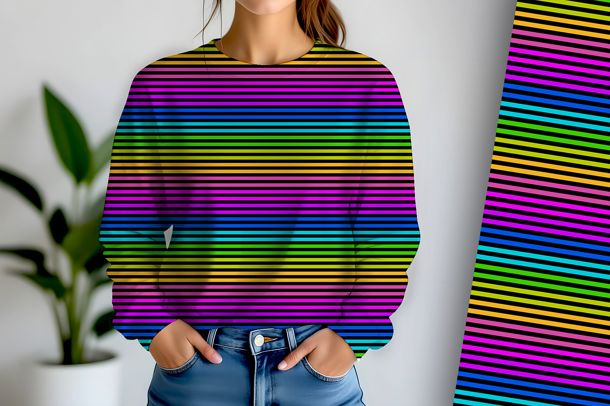 Neon Bright on Black Seamless Repeat, a Pattern Graphic by Sharon Schwalbe (Photo 1 of 3)