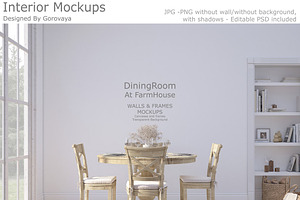 Interior Mockup, Dining Room