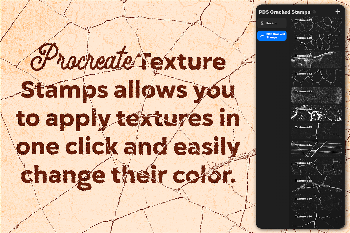 Cracked Texture Stamps for Procreate, a Texture Graphic by PeeperDesignStudio (Photo 4 of 6)