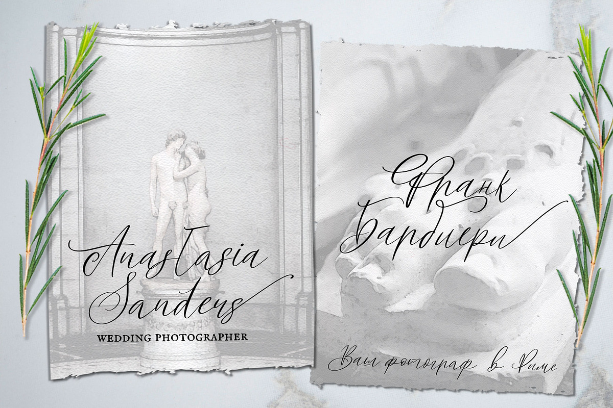White Marble Calligraphy Font preview 4