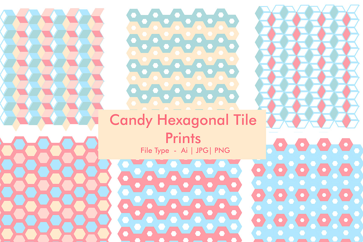 Pastel Hexagon - Tiles & Patterns, a Pattern Graphic by Design Unique (Photo 5 of 9)