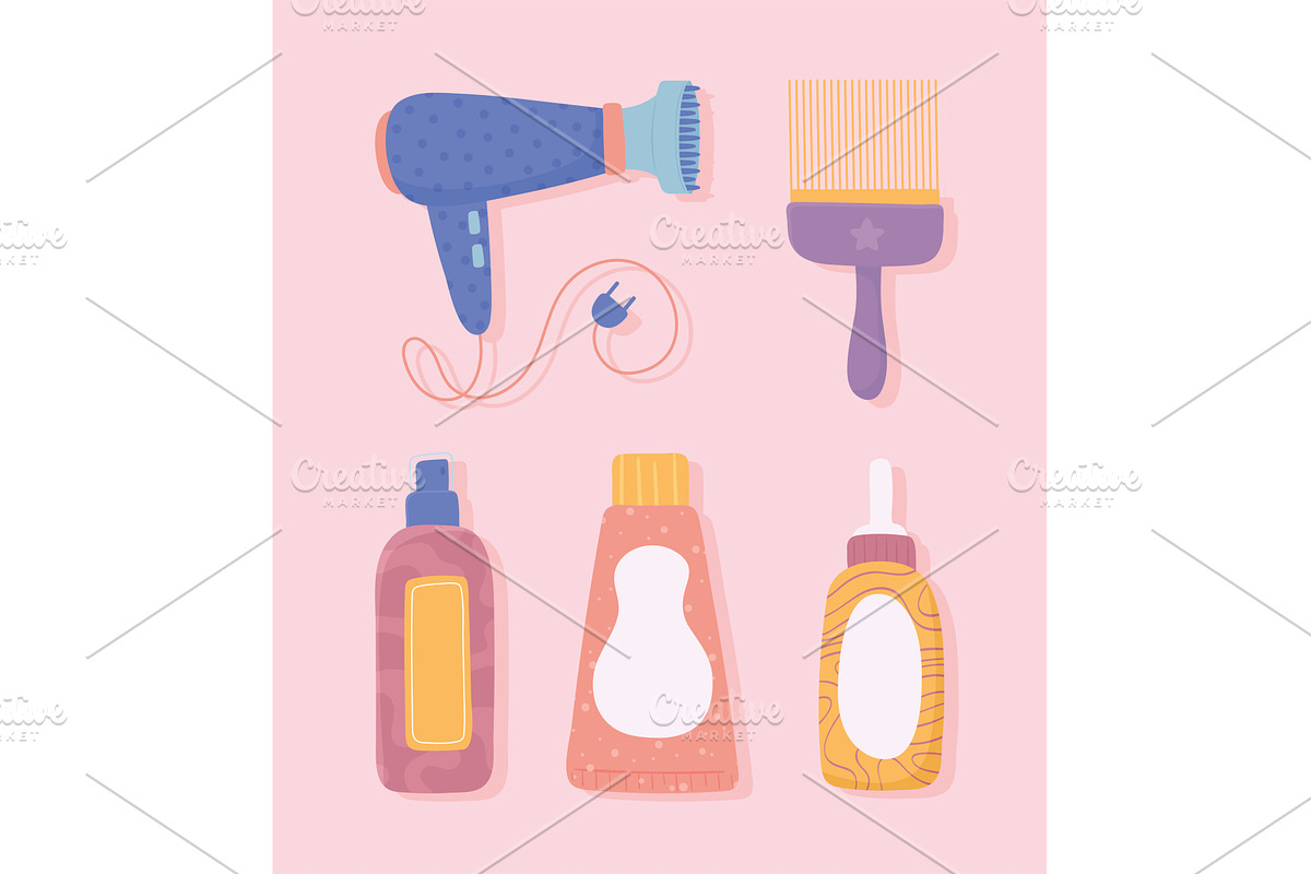 hairdressing accessories icon, a Person Illustration by studiogstock