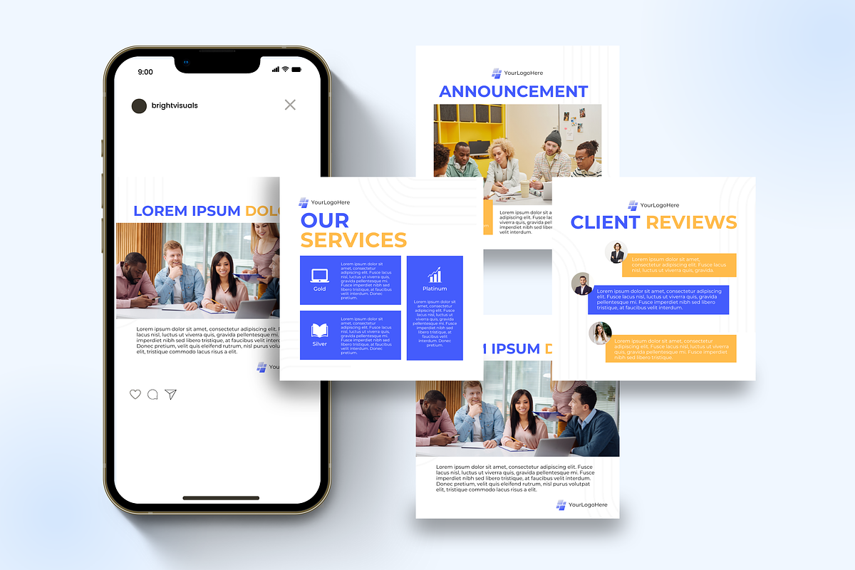 Social Media Kit | Posts and Banners, a Social Media Template by Studio B | Canva Template (Photo 9 of 11)