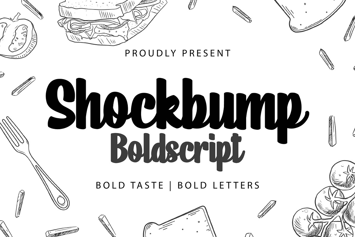 Shockbump - Bold Script Font, a Font by Gumrega Studio (Photo 1 of 7)