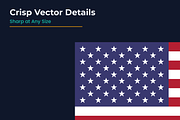 USA Flag Vector Illustration, an Object Illustration by Amogh Design (Thumbnail 2 of 5)