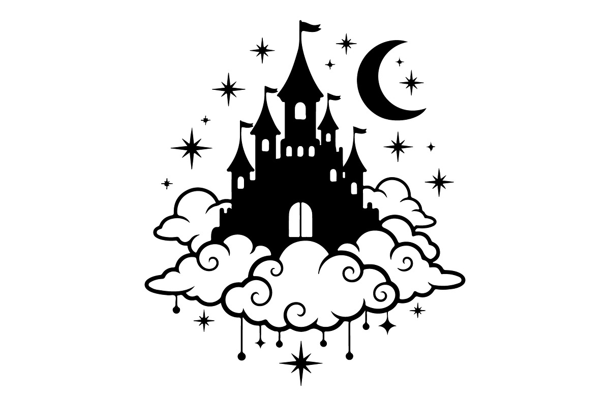 Fantasy Castle Cloud Moon Bundle, an Object Illustration by Gaye Art (Photo 17 of 30)