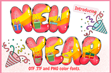 New year-PNG fonts