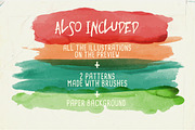 Watercolor Vector Art Brushes, a Brush Add-On by Anna Ivanir (Thumbnail 3 of 5)