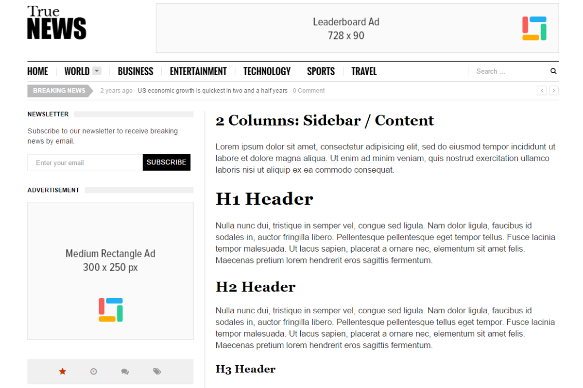 TrueNews WordPress Theme, a WordPress Template by Theme Junkie (Photo 3 of 4)