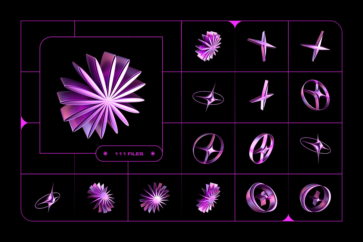 3D Y2K Objects - 111 illustrations, an Object Graphic by assetpro.design (Photo 13 of 15)